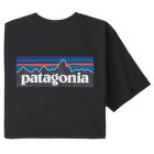 Tricou cu mânecă scurtă Patagonia P-6 Logo Responsibili Tee Men Black