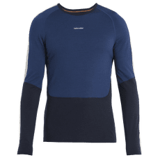 Tricou cu mânecă lungă Icebreaker Merino 200 Sonebula LS Crewe Men MID NVY/ROYAL NVY/SNOW/CB