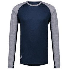 Tricou cu mânecă lungă Mons Royale Temple Merino Air-Con LS Men Grey Heather / Midnight