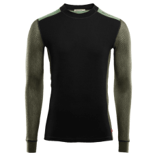 Tricou cu mânecă lungă Aclima WoolNet Hiking Crew Neck shirt Men Jet Black / Olive Night / Dill