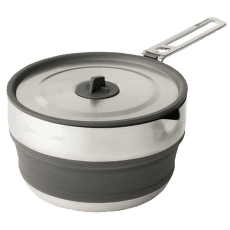 Oală Sea to Summit Detour Stainless Steel Collapsible Pouring Pot - 1.8L Beluga Black