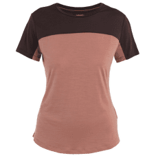 Tricou cu mânecă scurtă Icebreaker Merino 125 Cool-Lite Sphere III SS Tee Colour Block Women CEDAR WOOD/BITTERSWEET/CB