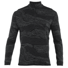 Tricou cu mânecă lungă Icebreaker Merino 260 Vertex LS Half Zip Snow Guide Men BLACK/GALAXY/J