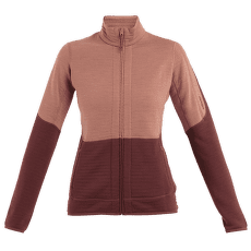 Hanorac Icebreaker Merino 400 Realfleece™ Descender LS Zip Women CEDAR WOOD/PORT/CB