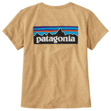 Tricou cu mânecă scurtă Patagonia P-6 Logo Responsibili-Tee Women Beeswax Tan