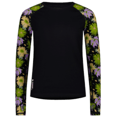 Tricou cu mânecă lungă Mons Royale Bella Tech LS Alpine Bloom / Black