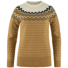 Pulover Fjällräven Övik Knit Sweater Women Buckwheat Brown-Chalk White