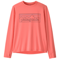 Tricou cu mânecă lungă Patagonia Long-Sleeved Cap Silkweight T-Shirt Kids P-6 Outline: Pickled Pink
