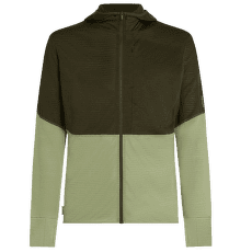 Tricou cu mânecă lungă Icebreaker Merino 200 RealFleece™ Descender LS Zip Hoodie Men DK LODEN/LICHEN/CB