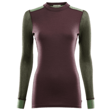 Tricou cu mânecă lungă Aclima WoolNet Hiking Crew Neck Women Fudge / Dill / Olive Night