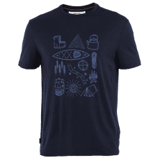 Tricou cu mânecă scurtă Icebreaker Merino 150 Tech Lite SS Tee Camp Essentials Men Midnight Navy