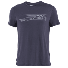 Tricou cu mânecă scurtă Icebreaker Merino Core SS Tee Ski Stripes Men GRAPHITE