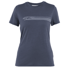 Tricou cu mânecă scurtă Icebreaker Merino 150 Tech Lite SS Tee Camping Lines Women GRAPHITE