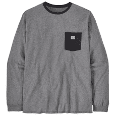 Tricou cu mânecă lungă Patagonia Long-Sleeved Shop Sticker Pocket Responsibili-Tee Gravel Heather