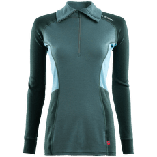 Tricou cu mânecă lungă Aclima WarmWool Polo Women North Atlantic/Green Gables/Reef Waters