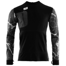 Tricou cu mânecă lungă Aclima Lars Monsen Femunden crewneck Men Jet Black/Marengo/Femunden Dark