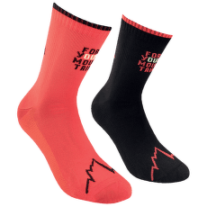 Șosete La Sportiva FOR YOUR MOUNTAIN SOCKS Black/Sangria