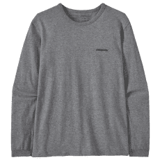 Tricou cu mânecă lungă Patagonia Long-Sleeved P-6 Logo Women Gravel Heather