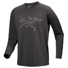 Tricou cu mânecă lungă Arcteryx Cormac Logo LS Men Black Heather / Solitude