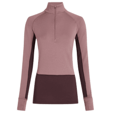 Tricou cu mânecă lungă Icebreaker Merino 260 ZoneKnit™ LS Half Zip Women JAVA/SUMMIT/CB