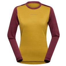 Tricou cu mânecă lungă La Sportiva TOUR LONG SLEEVE Women Savana/Redwood