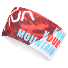 Bandă pentru cap La Sportiva PROMO HEADBAND White/Hibiscus