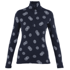 Tricou cu mânecă lungă Icebreaker Merino 260 Vertex LS Half Zip Falling Flakesl Women MIDNIGHT NAVY/SNOW/J