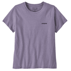 Tricou cu mânecă scurtă Patagonia P-6 Logo Responsibili-Tee Women Concrete Purple