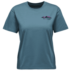 Tricou cu mânecă scurtă Black Diamond Mountainscape SS Tee Women Creek Blue