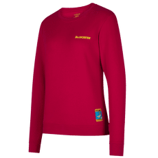 Tricou cu mânecă lungă La Sportiva Climbing on the Moon Sweatshirt Women Fucsia/Giallo