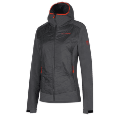 Jachetă La Sportiva KAP HYBRID HOODY Women Carbon/Cherry Tomato