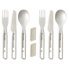 Tacâmuri Sea to Summit Detour Stainless Steel Cutlery Set - [2P] [6 Piece] Stainless Steel Grey