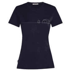 Tricou cu mânecă scurtă Icebreaker Merino 150 Tech Lite SS Tee Single Line Camp Women Midnight Navy