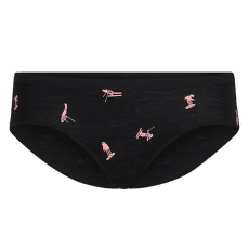 Chiloți Icebreaker Merino 150 Siren Hipkini Snow Day Women BLACK/ACID PINK/AOP