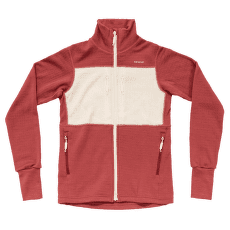 Hanorac Devold Egga Grid Merino Jacket Women 753B  MARSALA/RAW WHITE