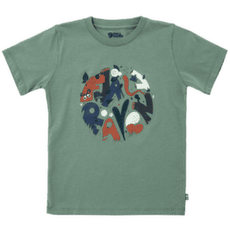 Tricou cu mânecă scurtă Fjällräven Kids Forest Findings T-shirt Patina Green
