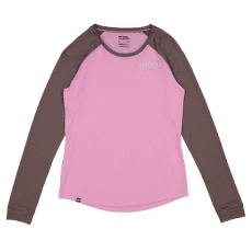 Tricou cu mânecă lungă Mons Royale Icona Raglan Women Pop Pink / Iron