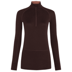 Tricou cu mânecă lungă Icebreaker 260 ZoneKnit™ LS Half Zip Women BITTERSWEET/CEDAR WOOD/CB