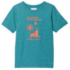 Tricou cu mânecă scurtă Columbia Tech Trail™ Short Sleeve Graphic Shirt River Blue Heather, Explore Outdoors 364