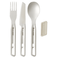 Tacâmuri Sea to Summit Detour Stainless Steel Cutlery Set - [1P] [3 Piece] Stainless Steel Grey