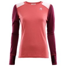 Tricou cu mânecă lungă Aclima LightWool Reinforced Crew Neck Women Baked Apple/Zinfandel/Nature