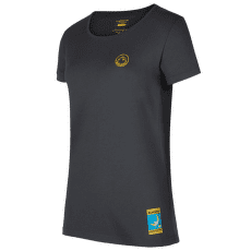 Tricou cu mânecă scurtă La Sportiva CLIMBING ON THE MOON T-Shirt Women Carbon/Giallo