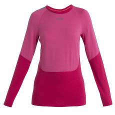 Tricou cu mânecă lungă Icebreaker Merino 200 Sonebula LS Crewe Women ELCTRNPNK/TEMPO/FLXGRN/CB