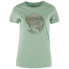 Tricou cu mânecă scurtă Fjällräven Arctic Fox Print T-Shirt Women Misty Green