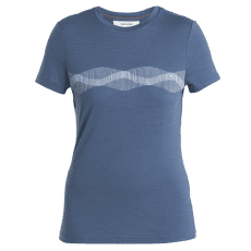 Tricou cu mânecă scurtă Icebreaker Merino 150 Tech Lite III SS Tee Mountain Lines Women DAWN