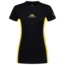 Tricou cu mânecă scurtă La Sportiva PROMO TEE Women Black/Yellow