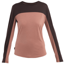 Tricou cu mânecă lungă Icebreaker Merino 125 Cool-Lite™ Sphere LS Tee Colour Block Women CEDAR WOOD/BITTERSWEET/CB