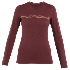 Tricou cu mânecă lungă Icebreaker Merino 200 Oasis LS Crewe Mountain Pulse Women PORT