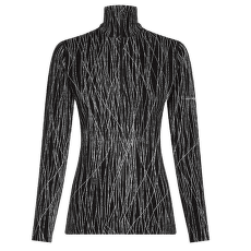 Tricou cu mânecă lungă Icebreaker Merino 260 Tech Vertex LS Half Zip Delta Lines AOP Merino BLACK/SNOW/J