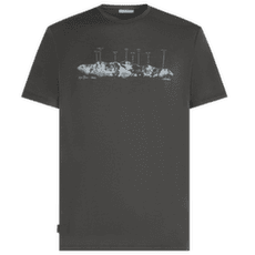 Tricou cu mânecă scurtă Icebreaker Merino 150 Tech Lite SS Tee The Peaks Men OBSIDIAN